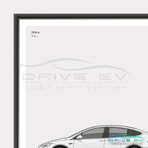 Tesla Model X Car Poster