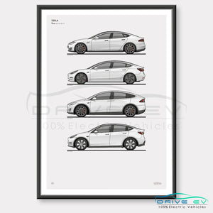 Tesla S3XY Car Poster