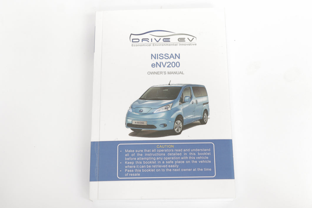 Nissan e-NV200 English owners manual